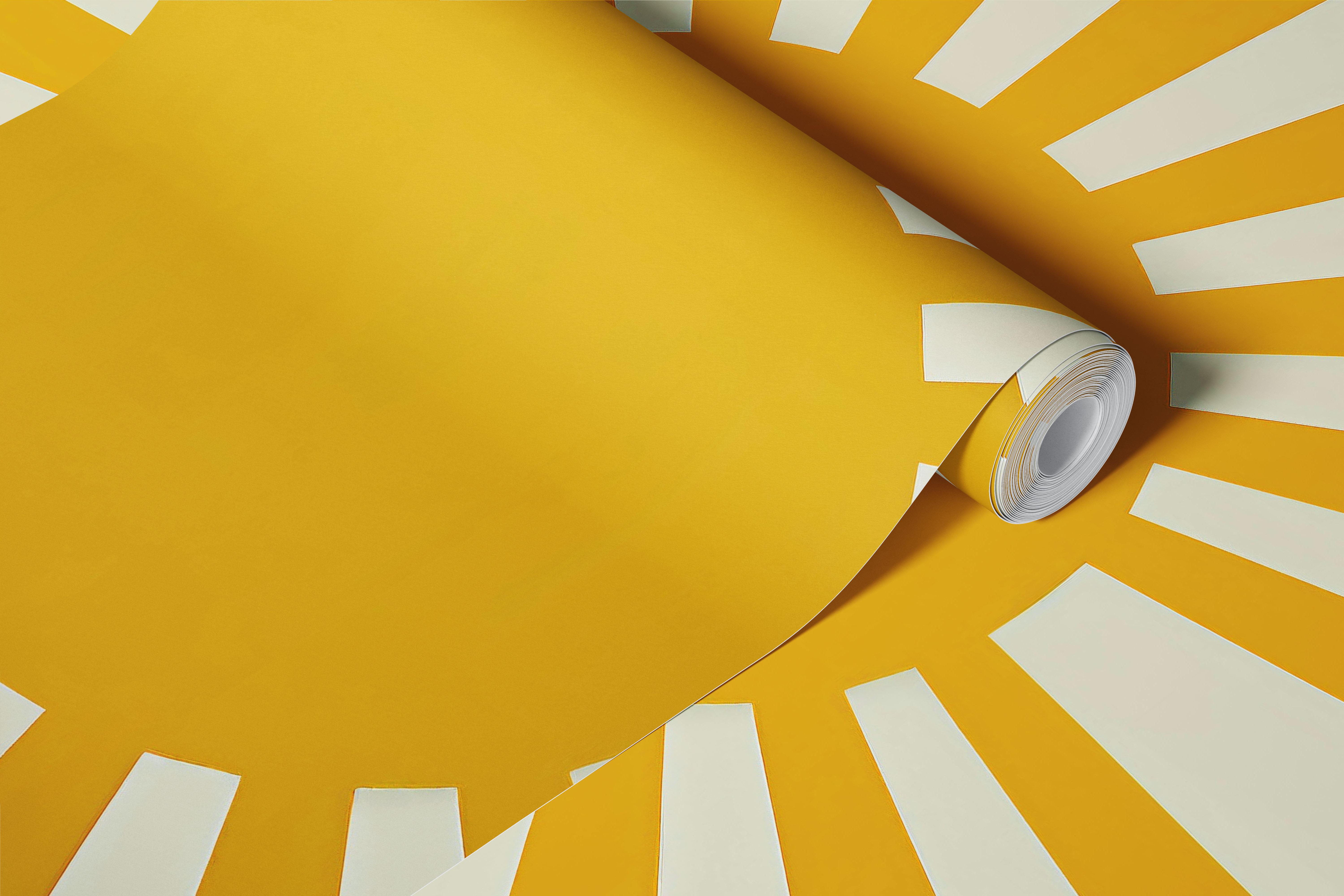 Retro Yellow Sunburst tapeta v místnosti