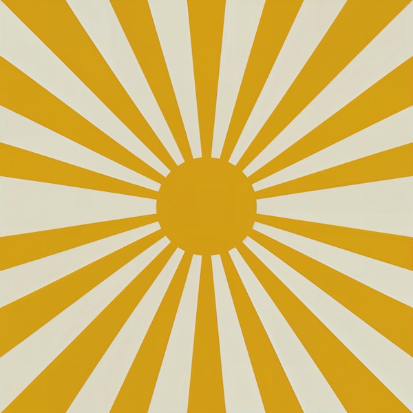 Retro Yellow Sunburst