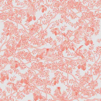 Ariel Toucans Red Toile wallpaper