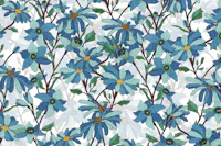 Blue Garden Bloom wallpaper