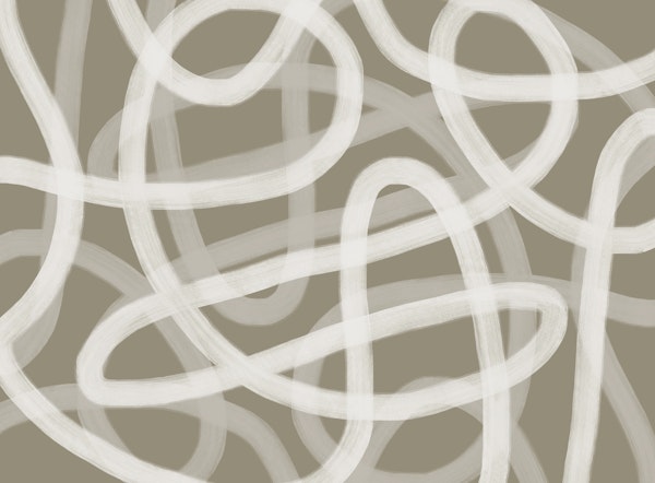 Taupe White Brush Loops