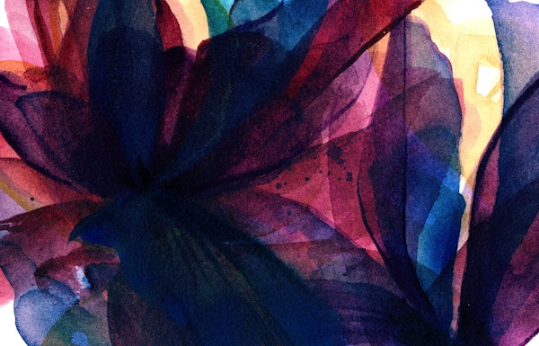 Deep Indigo Floral Bloom