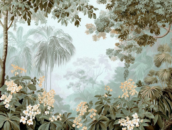 Dreamy Rainforest Landscape Painterly