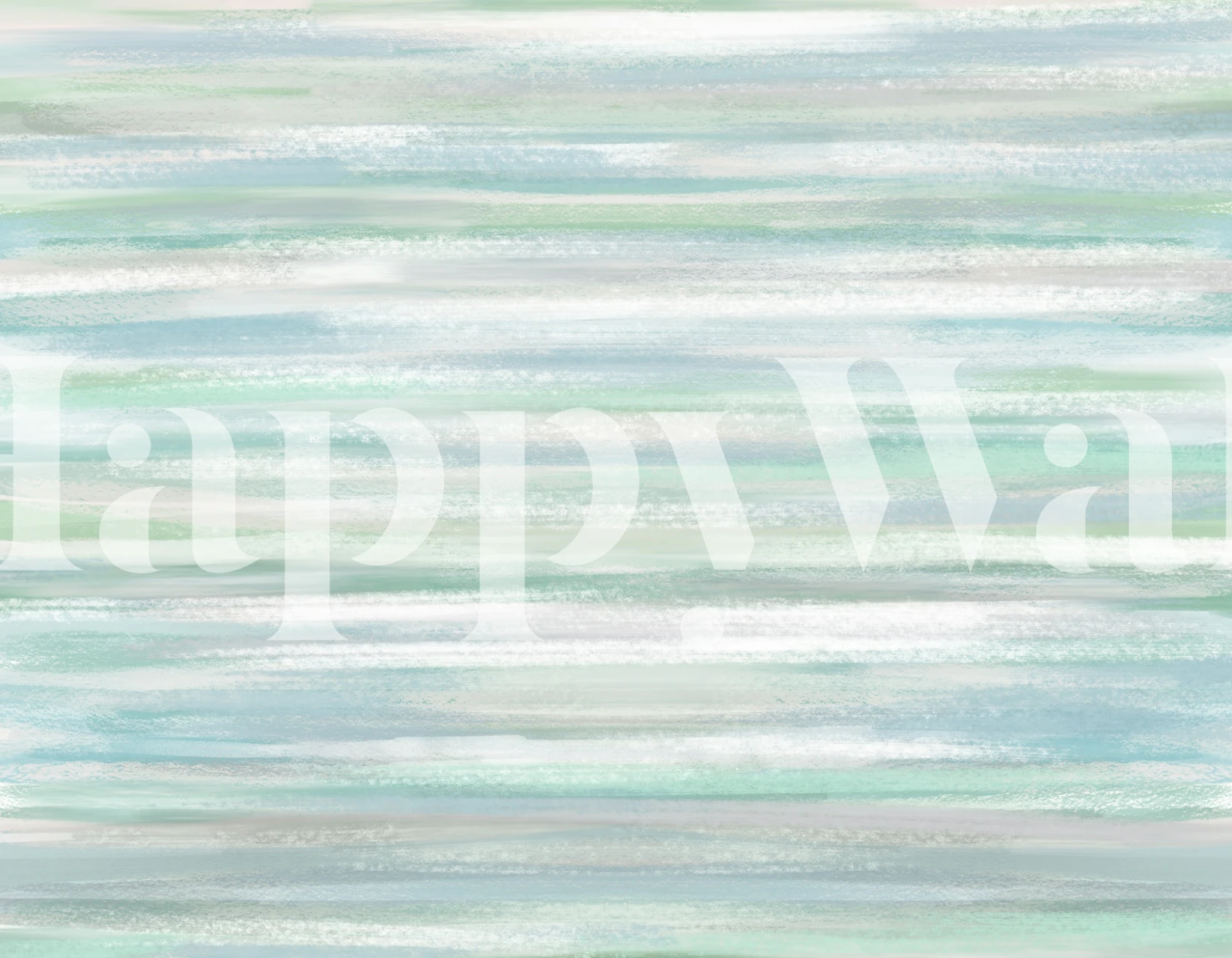 Ocean Mist Horizontal Strokes wallpaper in a room