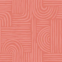 Terracotta Abstract Arches Pattern L tapeet