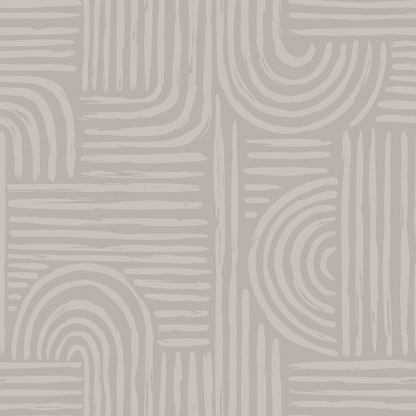 Neutral Abstract Arch Lines Pattern L