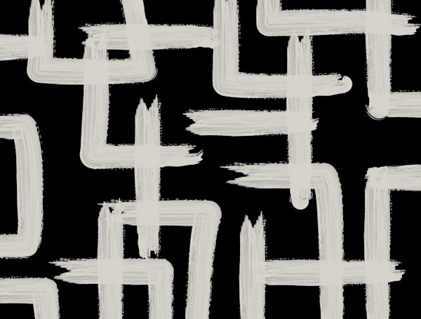 Black White Abstract Art