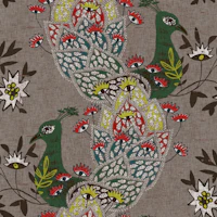 Peacock Folk Art Boho Floral wallpaper