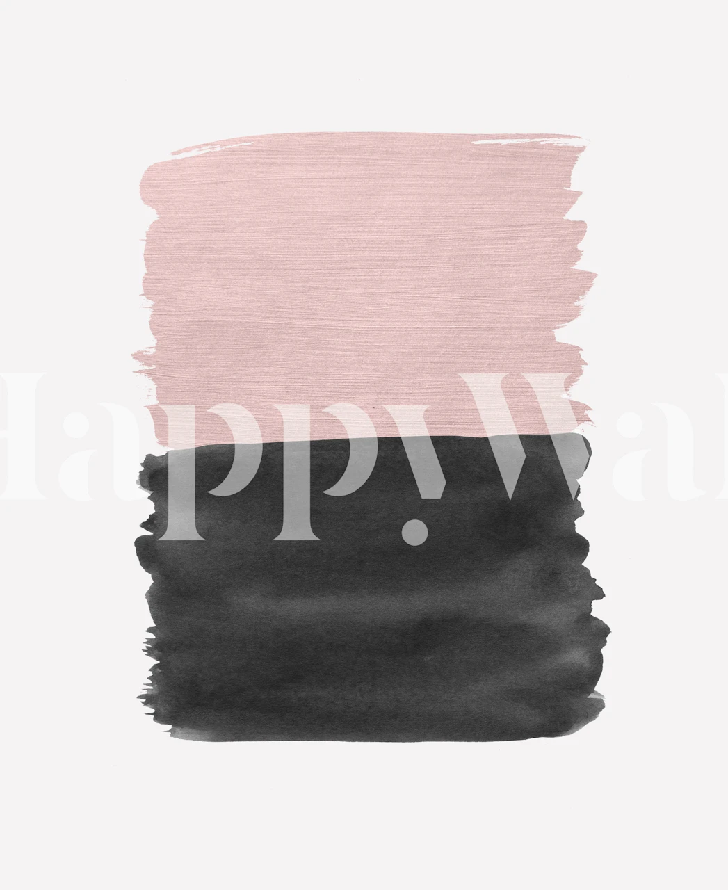 Blush Black Abstract wallpaper in a room