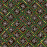 Emerald Folk Art Diamonds behang