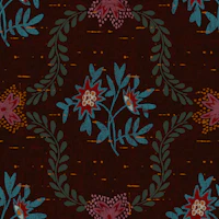Moody Boho Folk Art Trellis wallpaper