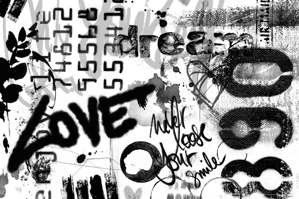 Black White Graffiti Love