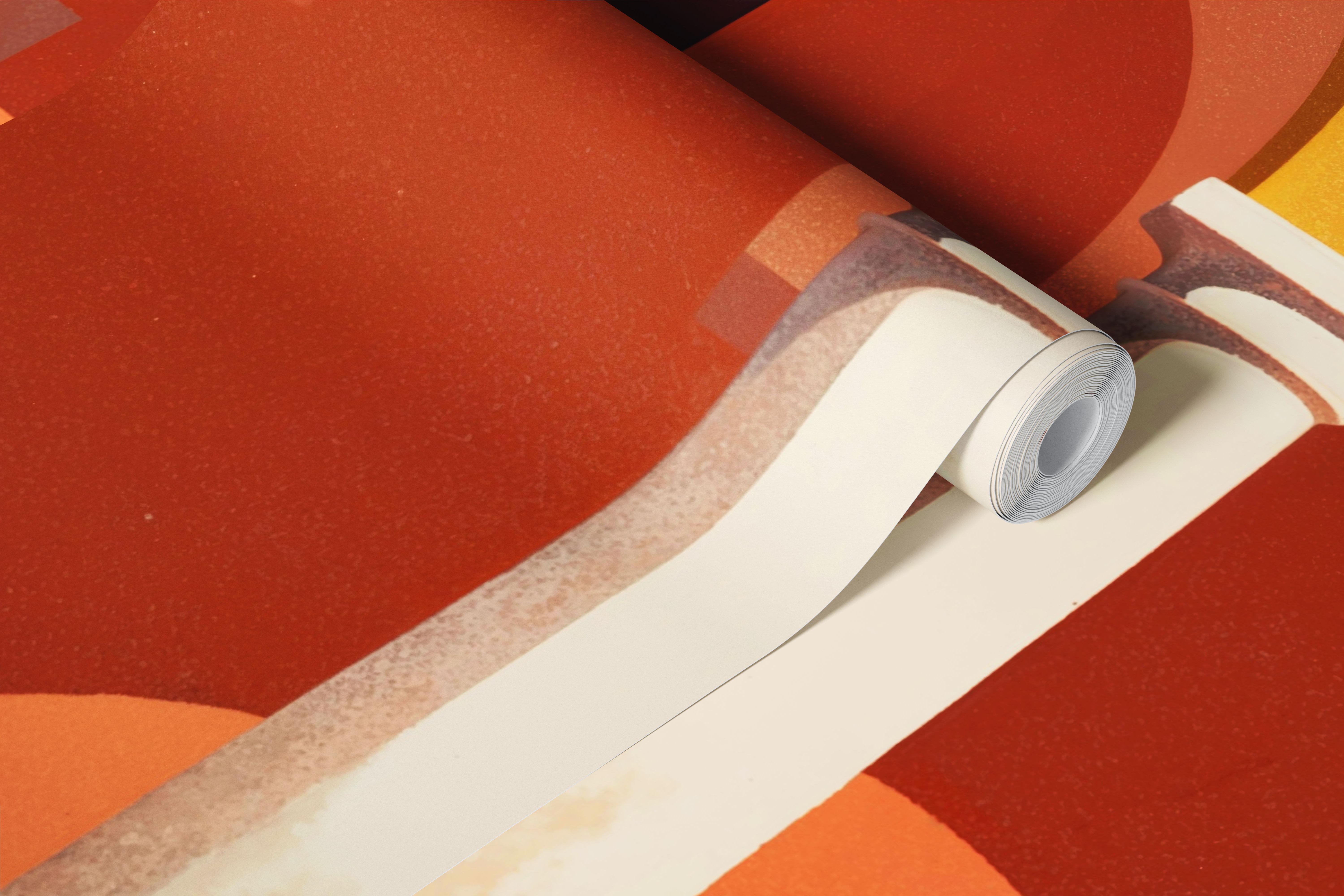 Papel de parede arcos mediterrâneos em um cômodo