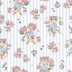Leopard Bloom - pink blue stripes