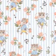 Leopard Bloom - blue stripes
