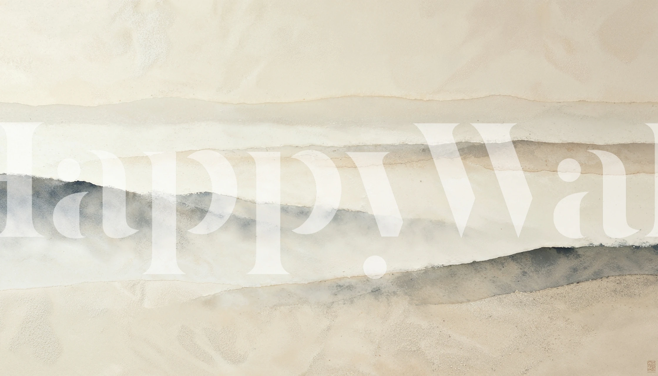 Soft Neutral Mountain Mist wallpaper in a room