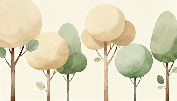 Soft Pastel Forest Canopy