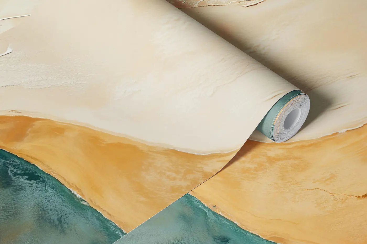 Earthy Abstract River Shapes wallpaper roll