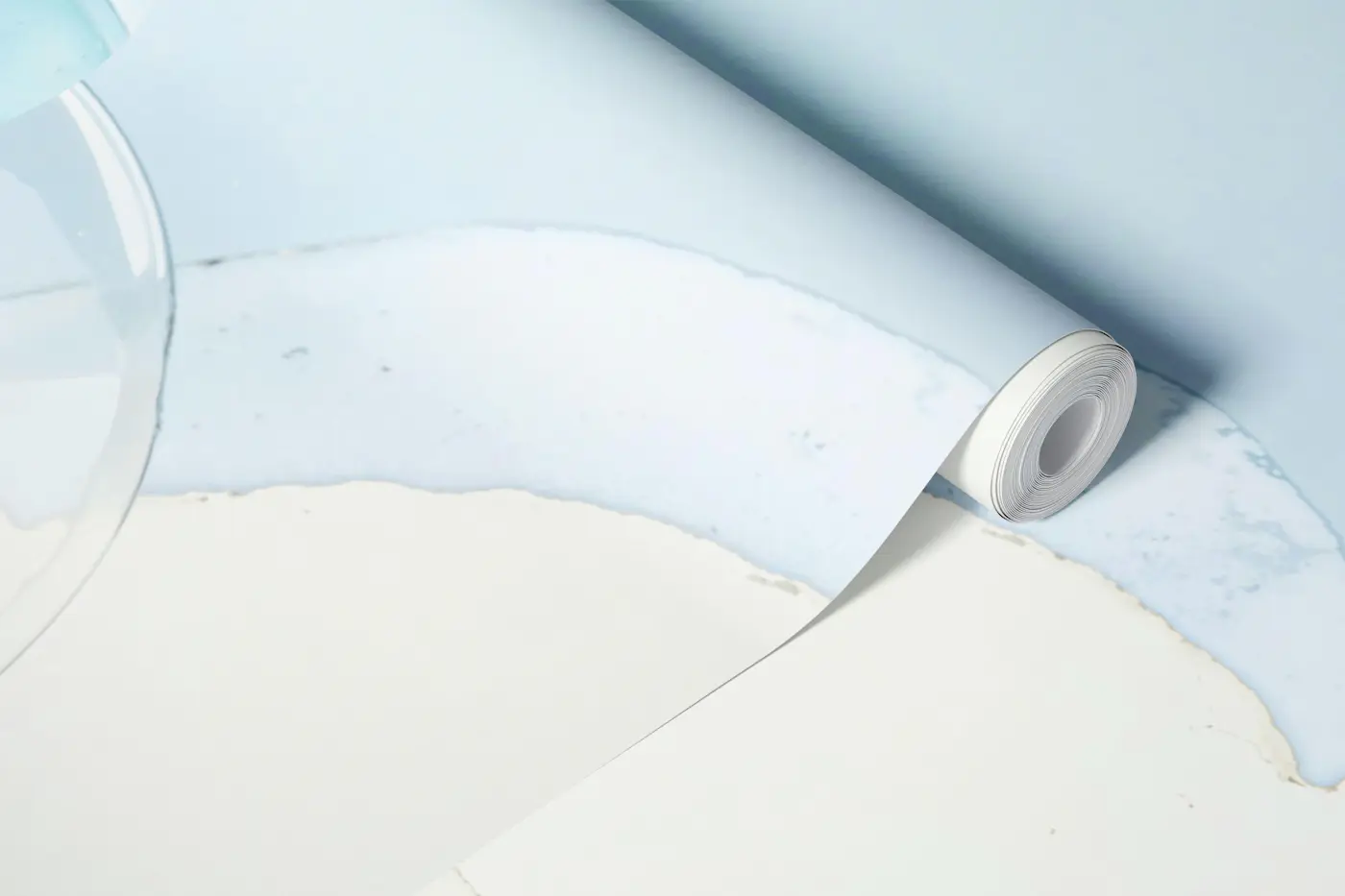 Watercolor Cloudscape Blues wallpaper roll