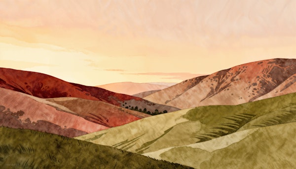 Soft Desert Hills at Dusk