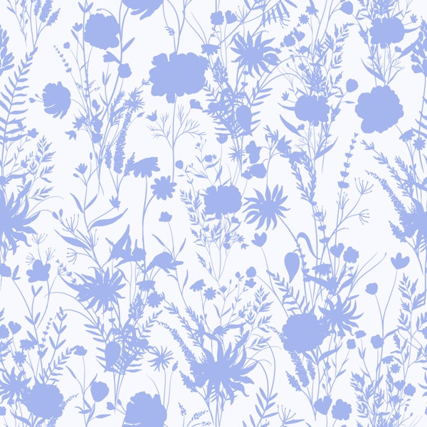 Minimal Botanical Meadow Blue