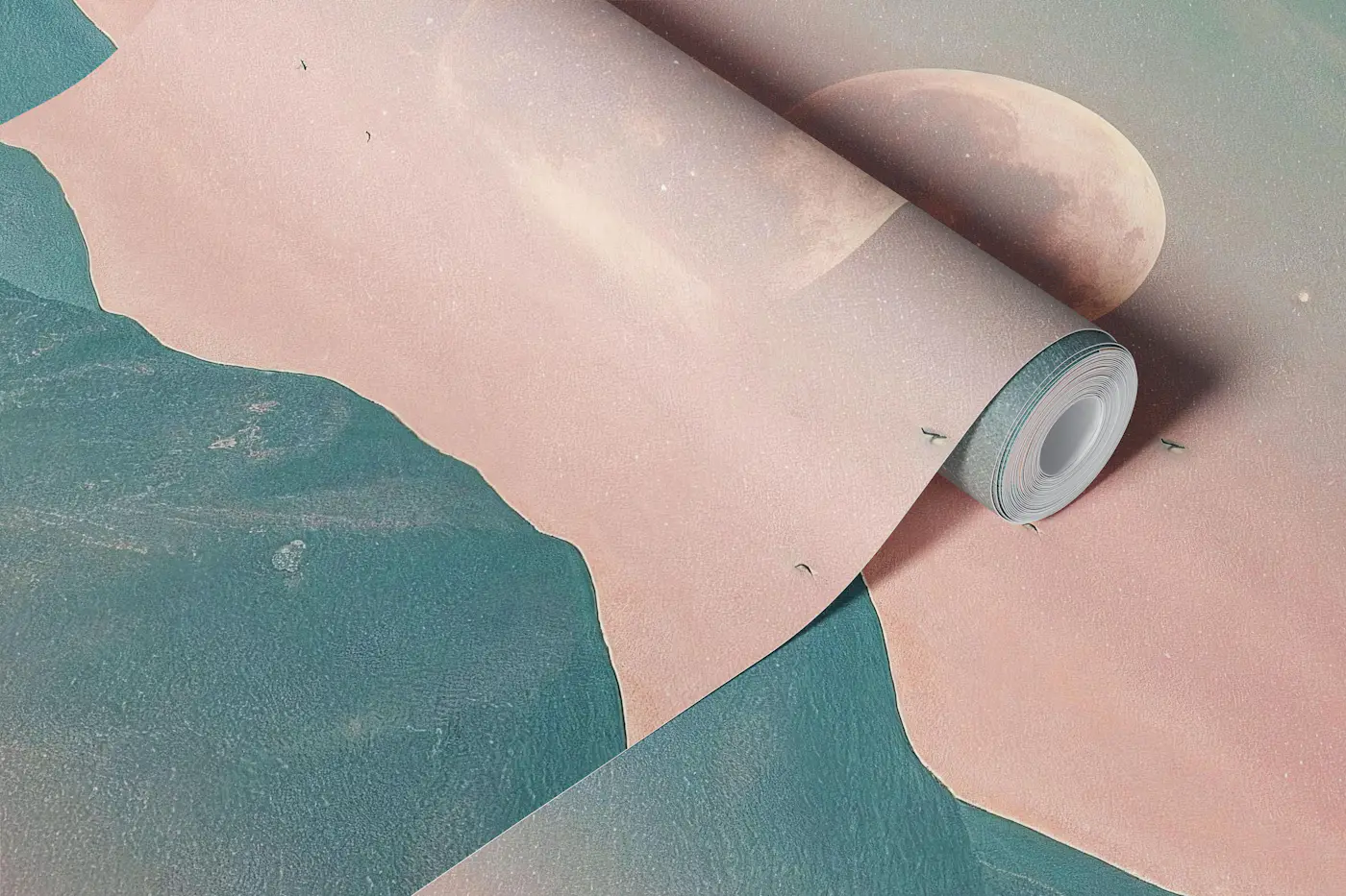 Moonrise Over Misty Mountains wallpaper roll