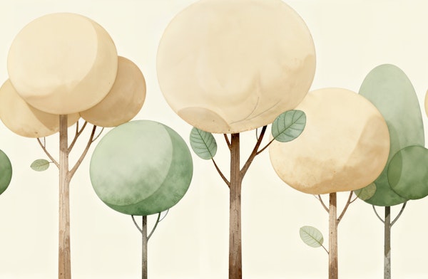Soft Pastel Tree Canopy