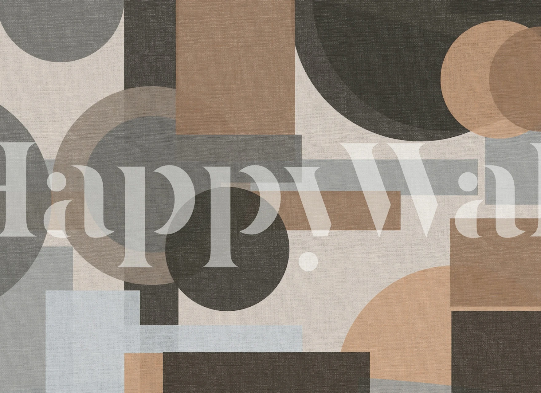 Scandinavian geometric shapes wallpaper in a room