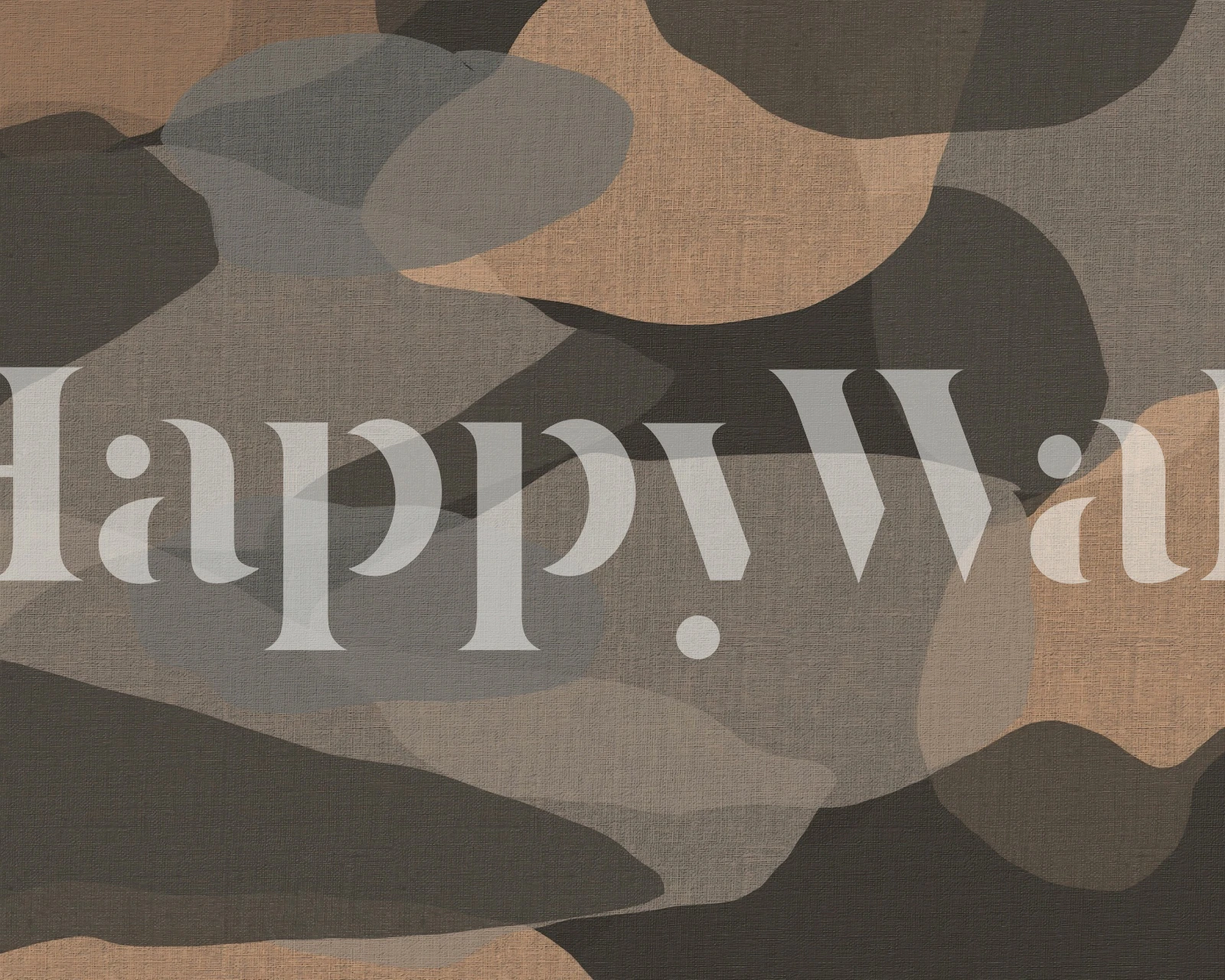 Taupe gray modern abstract wallpaper in a room.