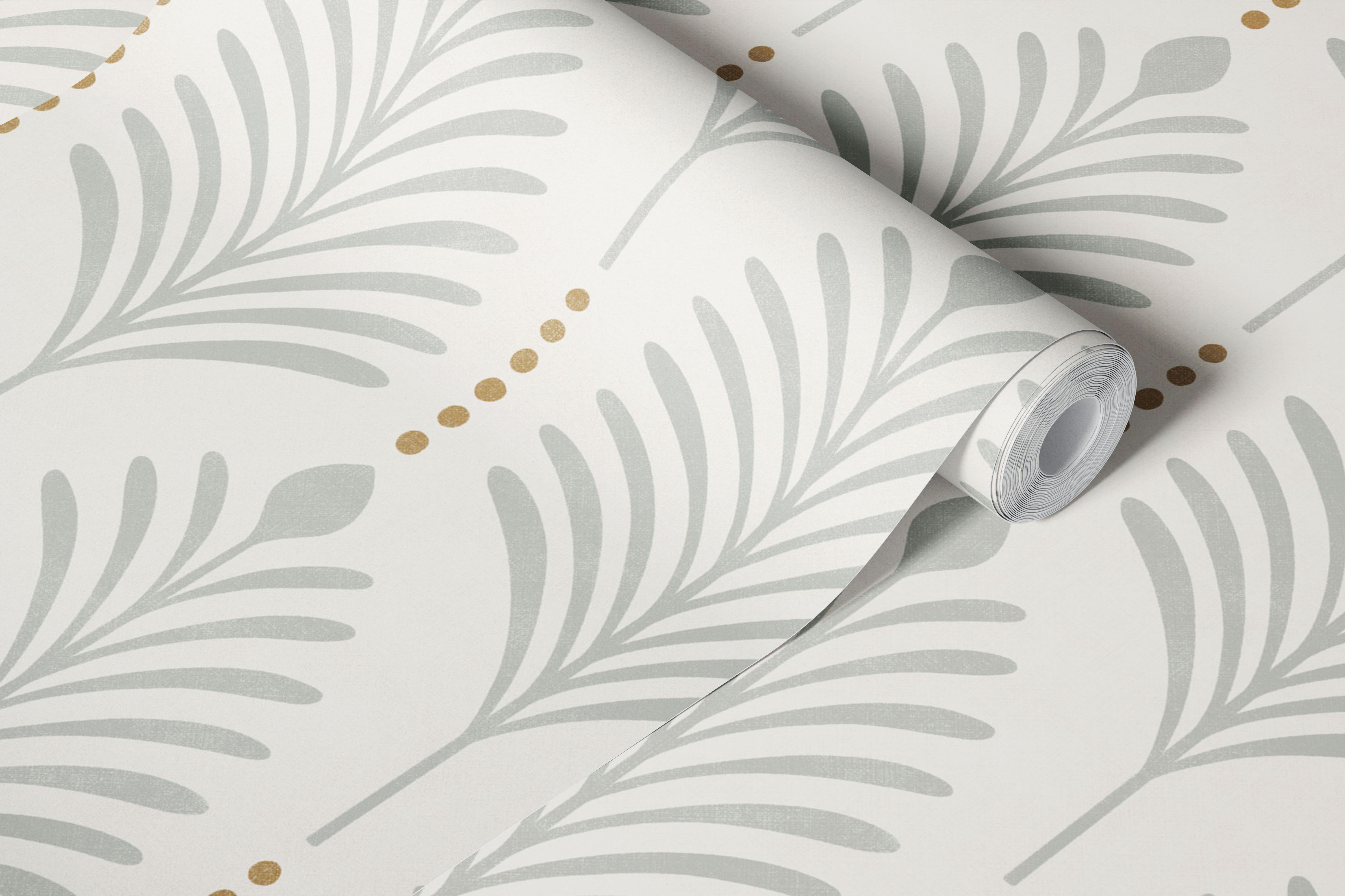 Art deco vertikale blader tapet i et rom