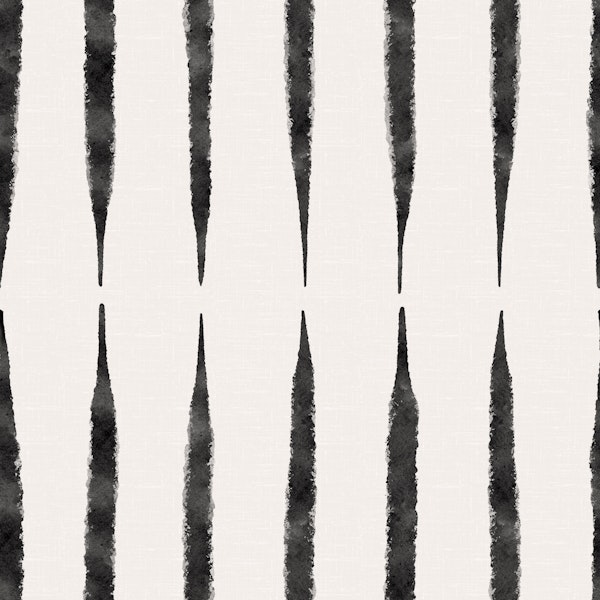 Black Watercolor Ikat Lines