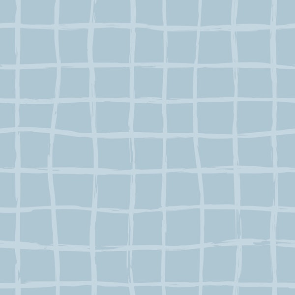 Soft Blue Hand Drawn Grid Pattern L