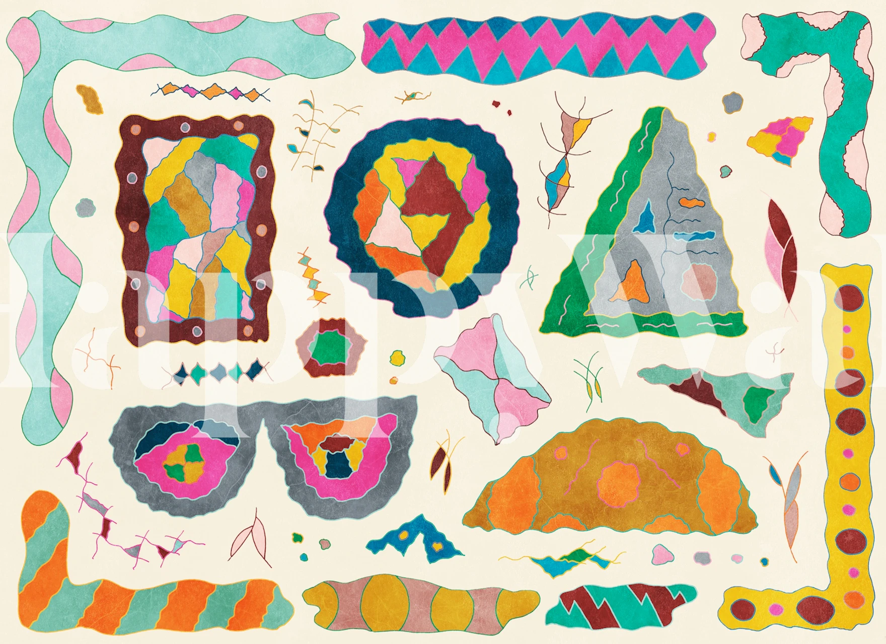 Multicolor Abstract Shapes wallpaper