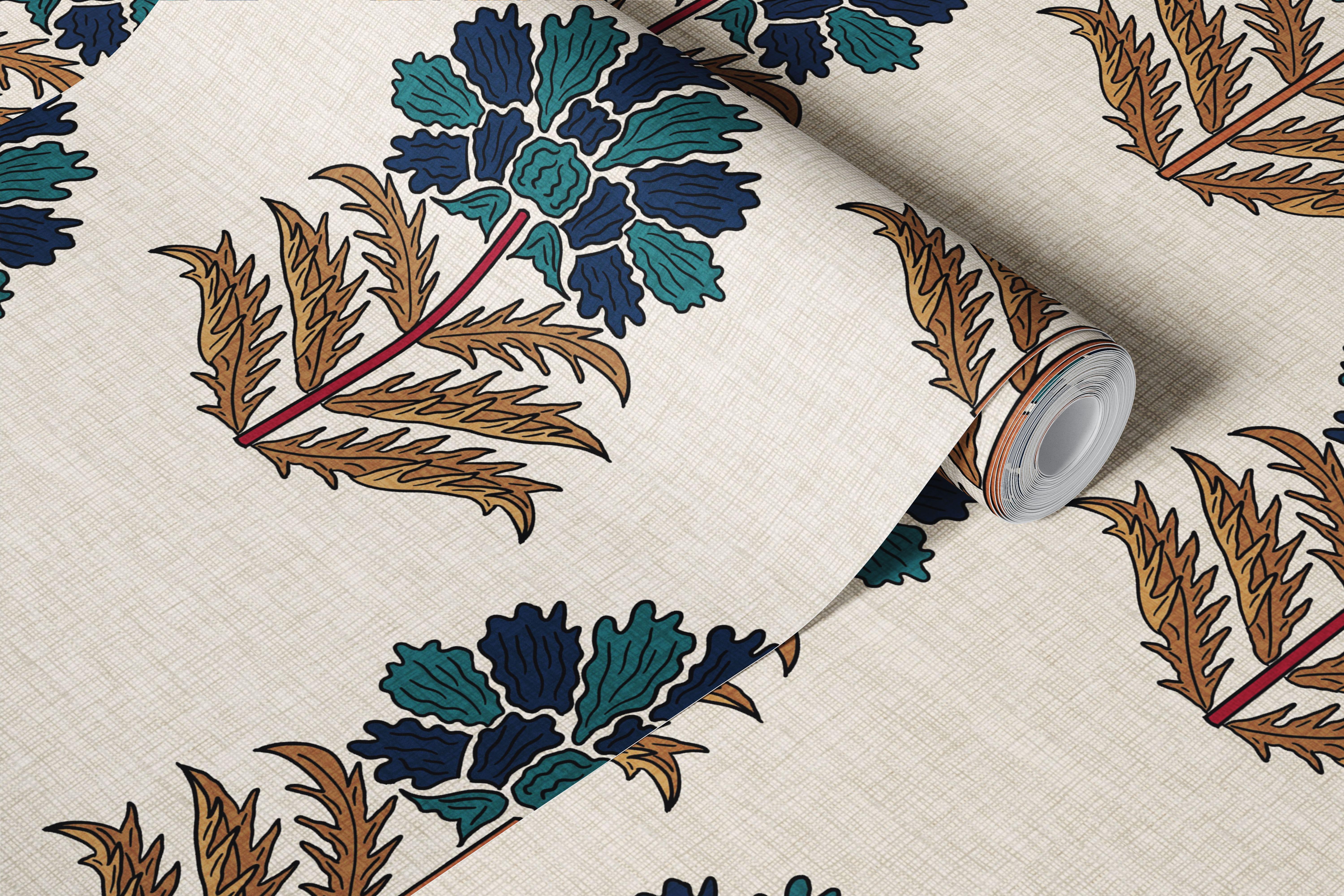 Indian Traditional Floral wallpaper design