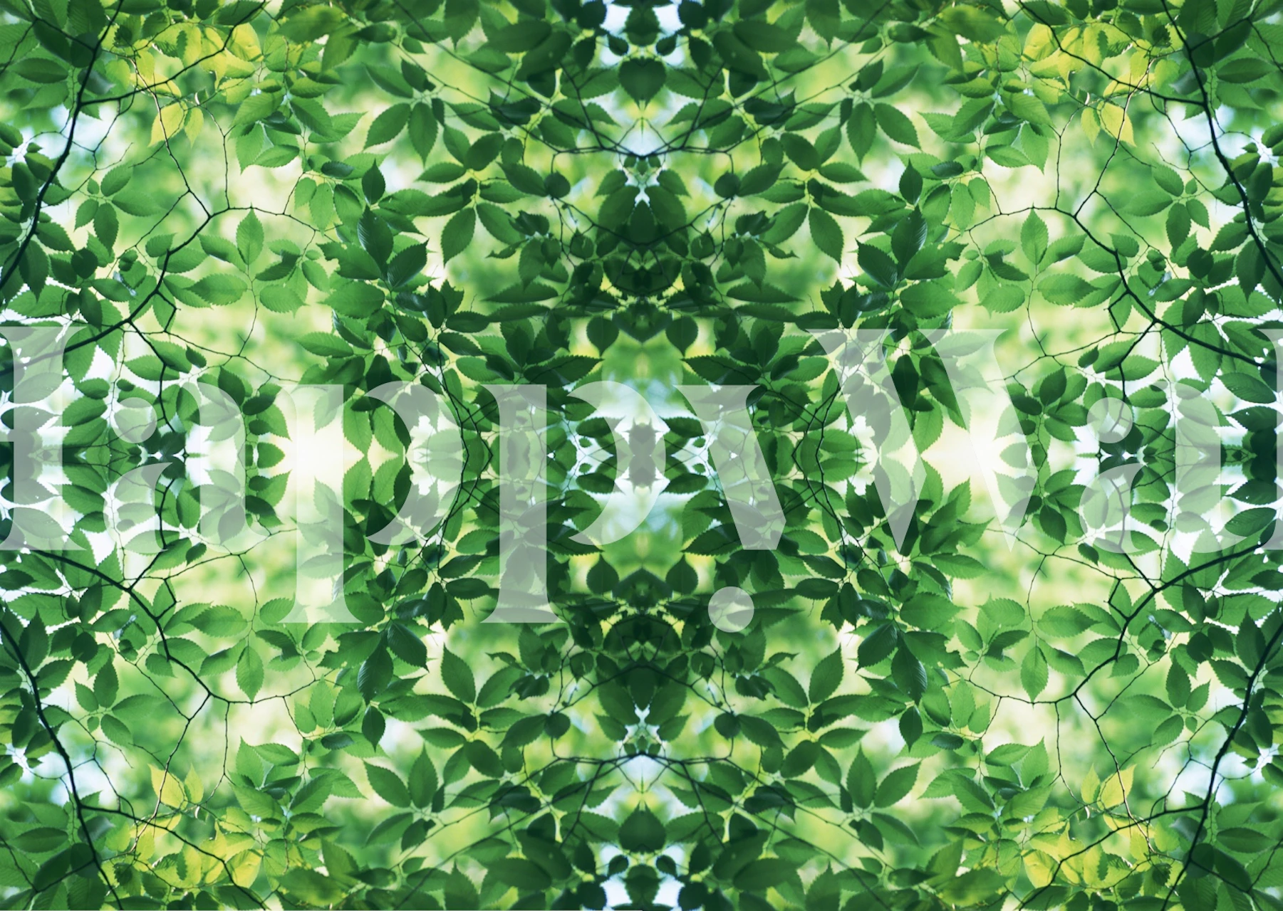 Tapeta Fresh Leafy Patterns w pokoju