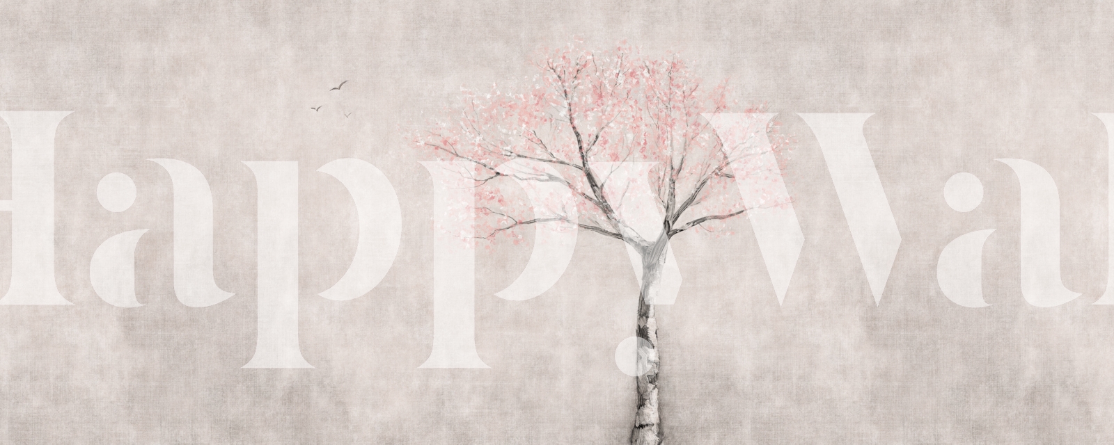 Hanami Cherry Blossom Pink tapetti huoneessa