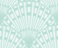 Mint Coastal Seashell Fans tapeta