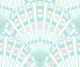 Mint Coastal Seashell Fans