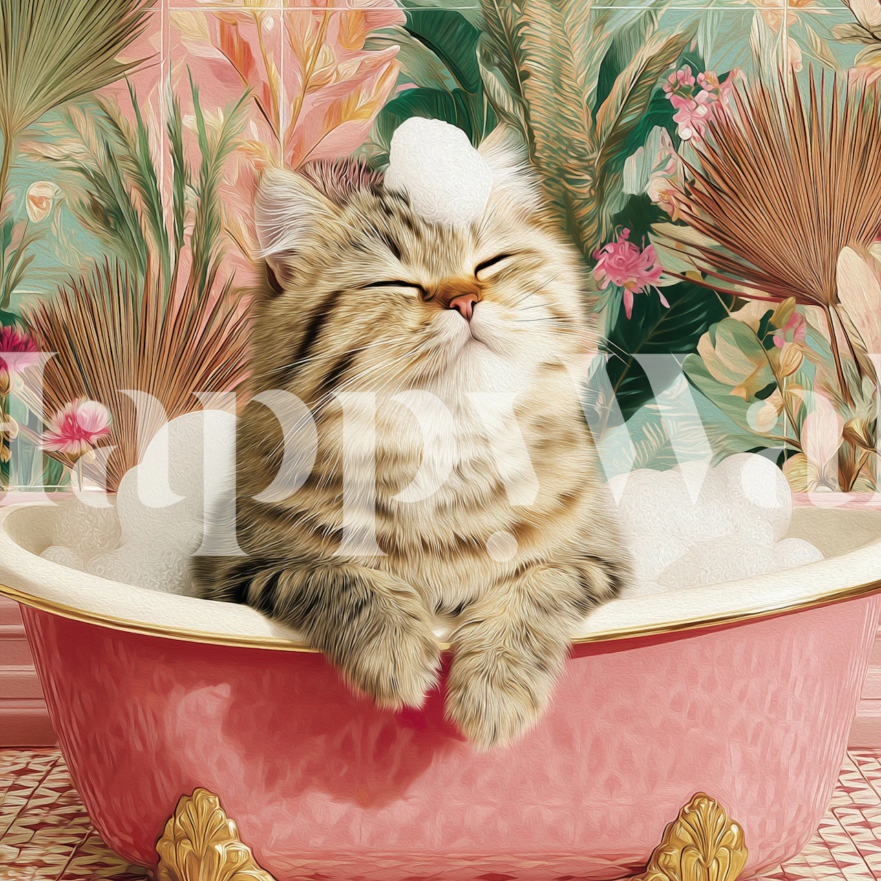 Cozy Kitten Spa Day tapeet