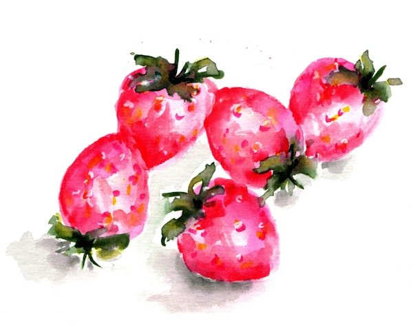 Strawberry Kitchen Art