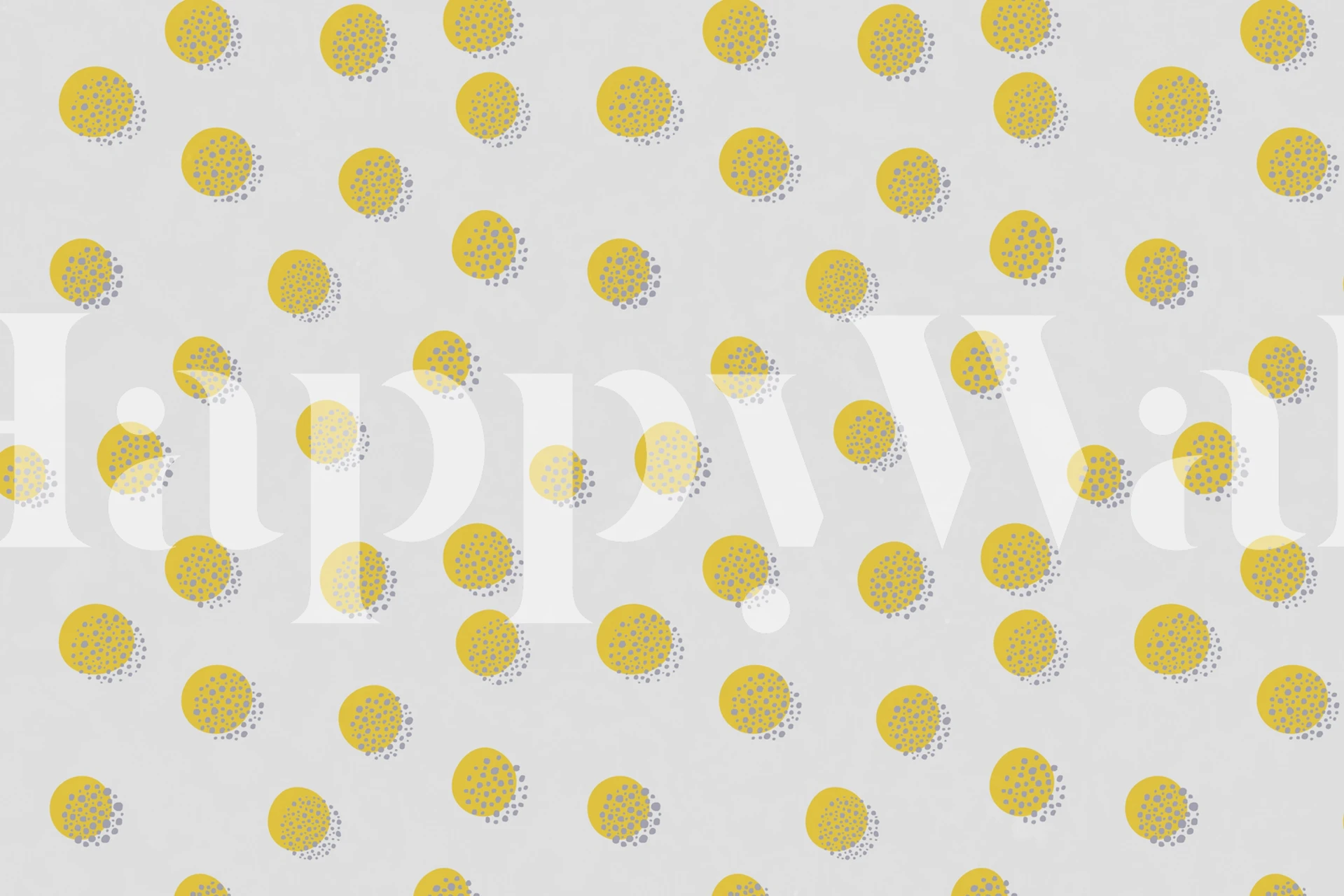 yellow dots on white background wallpaper