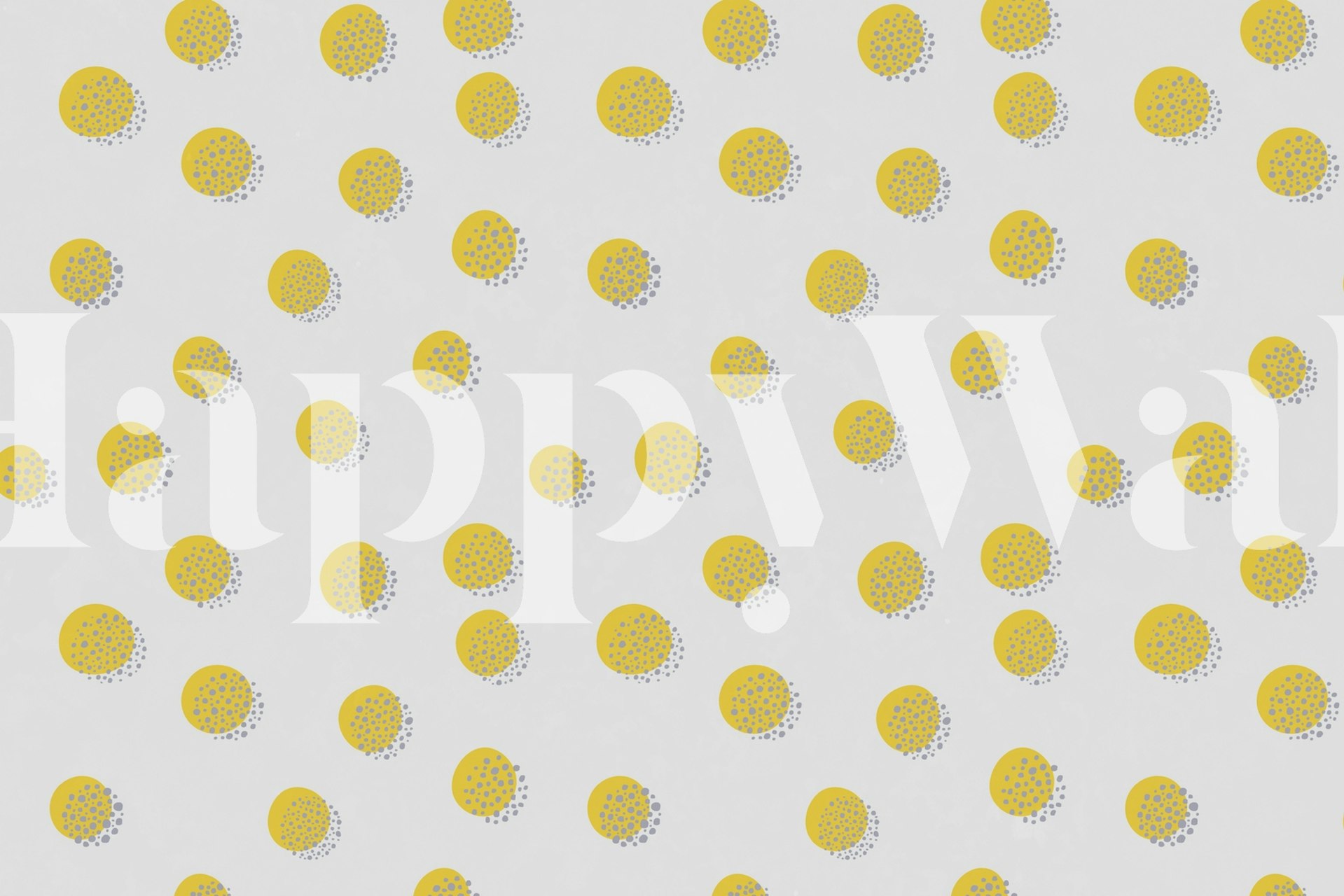 yellow dots on white background wallpaper