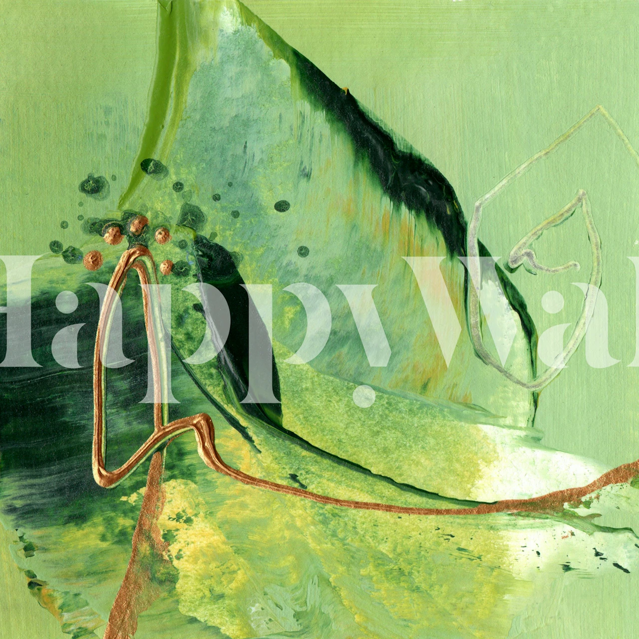 Modern sage green wall art in a room