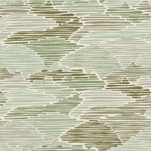 Ikat Woven Stripes Landscape soft sage