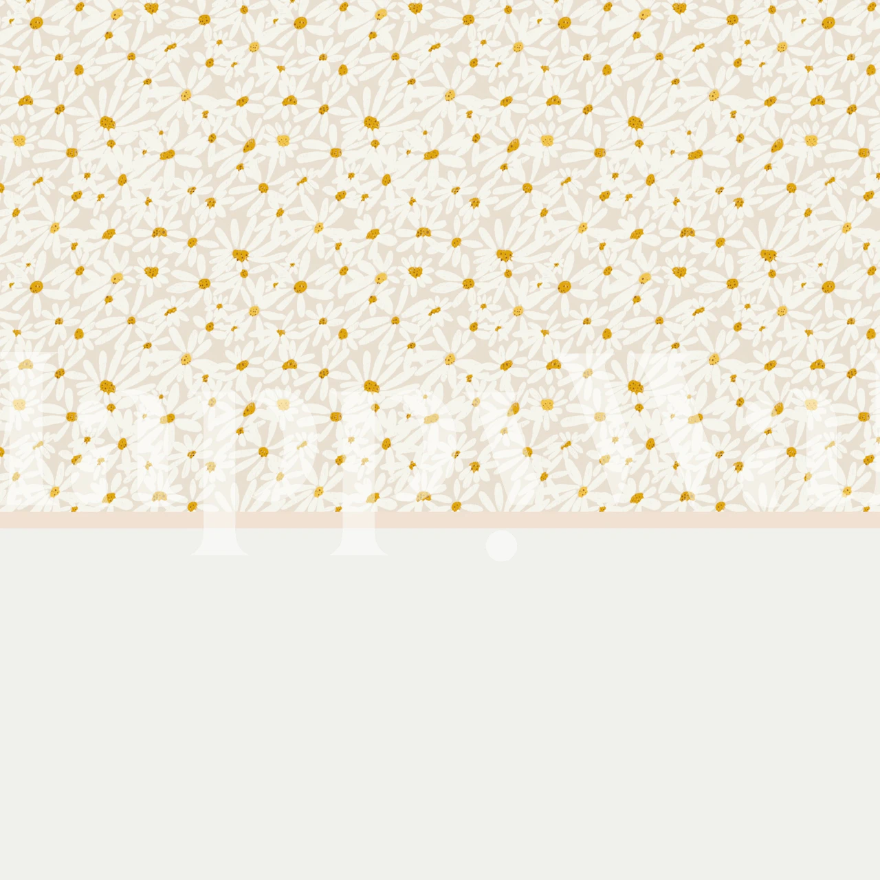 Cottagecore daisy wallpaper in a room