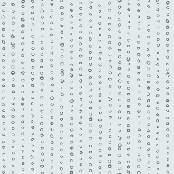Muted Blue Hand Drawn Minimal Dot Stripes