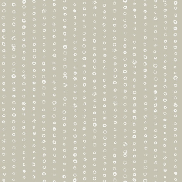 Calm Neutral Hand Drawn Minimal Dot Stripes