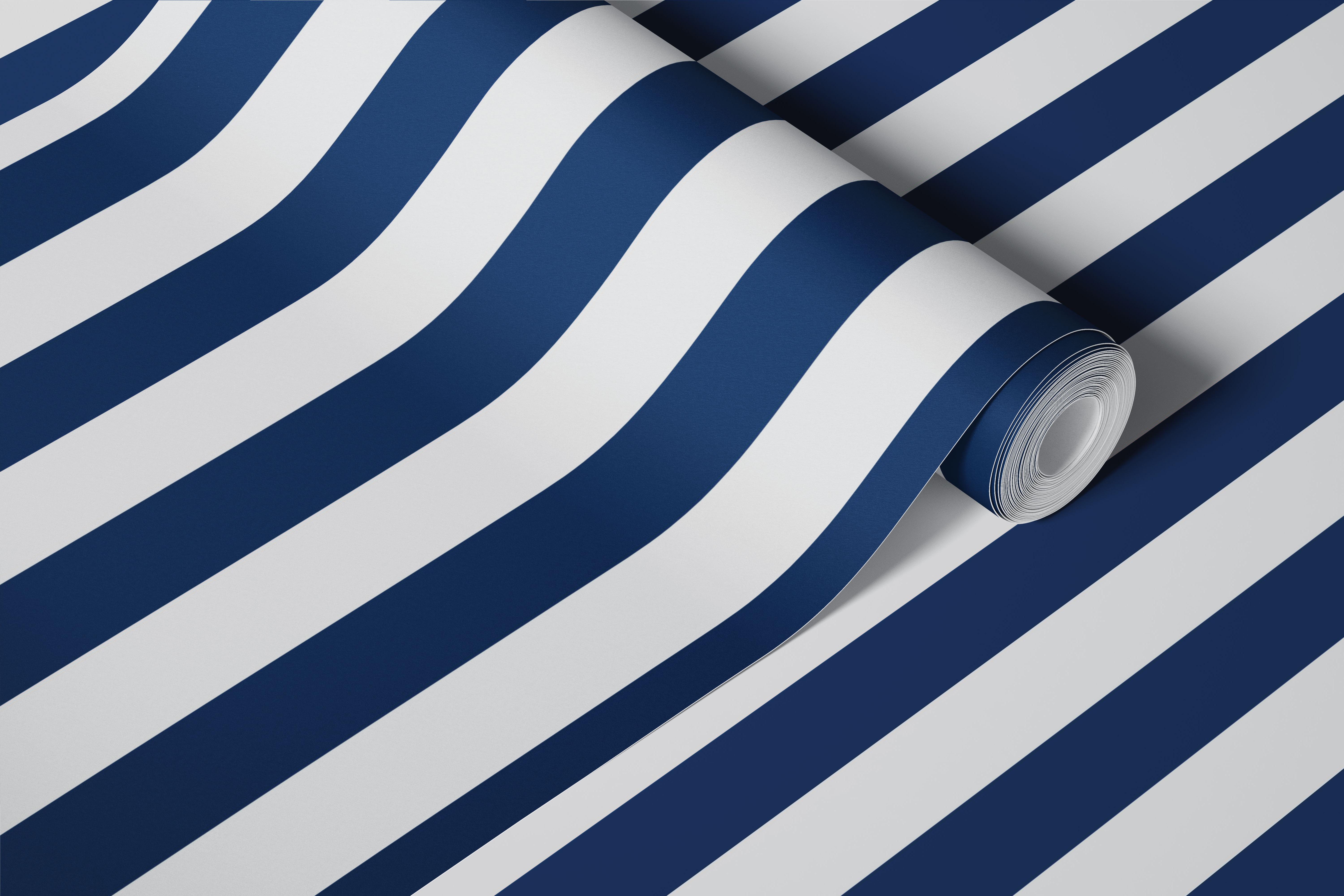 Stripes Vertical Blue em um cômodo