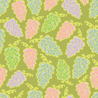 Juicy Grapes Retro Vintage Kitchen Olive tapet