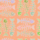 Fish Bones Retro Vintage Kitchen Food Orange